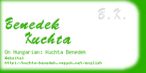 benedek kuchta business card